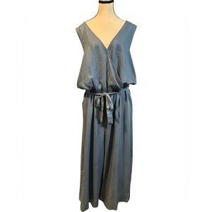Who What Wear 100% Lyocell Denim Blue Jumpsuit